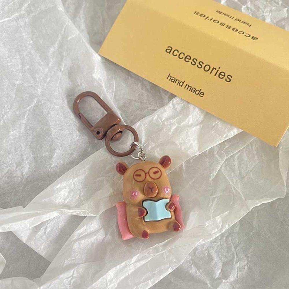 Animal Capibara Bag Hanging Creative Kapibara Pendant Fashion Capybara Keychain  Car Key Pendant