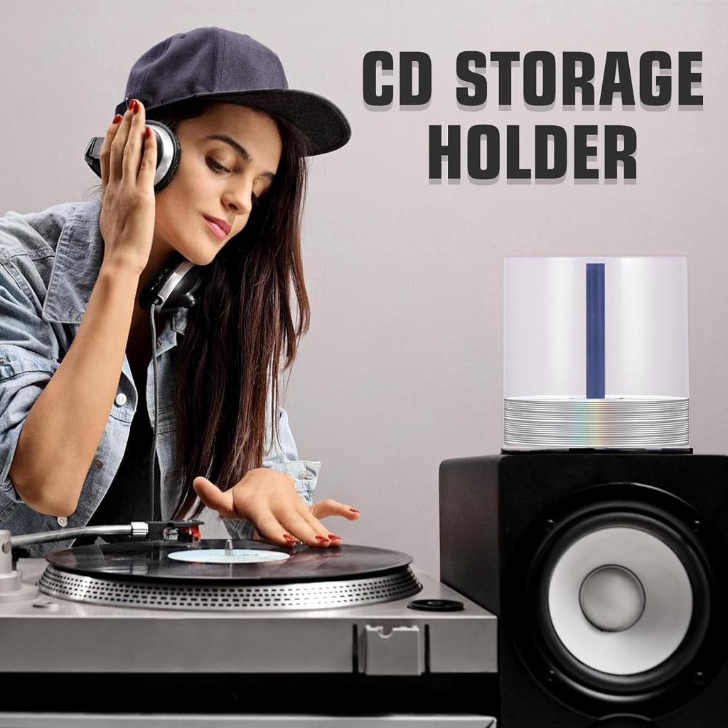 Luxshiny Коробка-шпиндель для тортов CD/DVD, 4 шт., пластиковое пустое ведро для хранения DVD, переносной кейс для носителей DVD, кошелек для CD, держатель на 100 дисков DVD