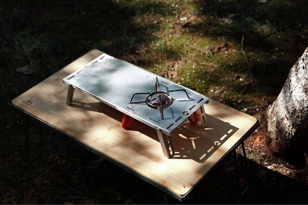 CAMPING MOON Solo Kitchen Regulator for ST-310 and ST-340 Stoves, Solo Table, Stainless Steel, with Storage Bag, Camping Kitchen SOLO KITCHEN SK-310