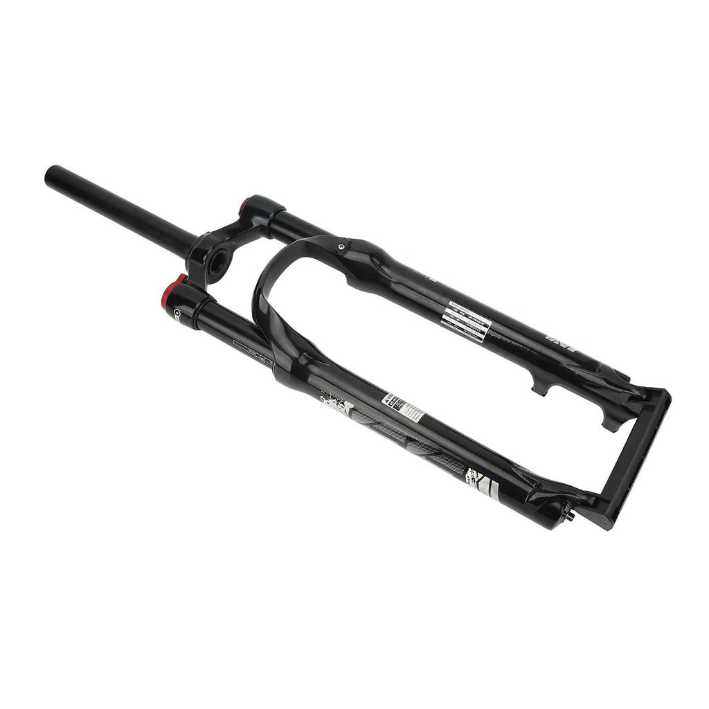 26-дюймовая амортизационная вилка для горного велосипеда, передняя вилка с прямым рулевым механизмом, ручная блокировка, черная трубка