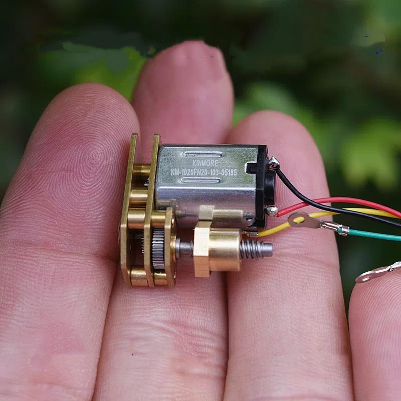 Микромотор N20 с металлическим редуктором, вал с резьбой, 3 В 3,7 В, двигатель с шестерней для движения вверх-вниз, самоблокирующийся для DIY