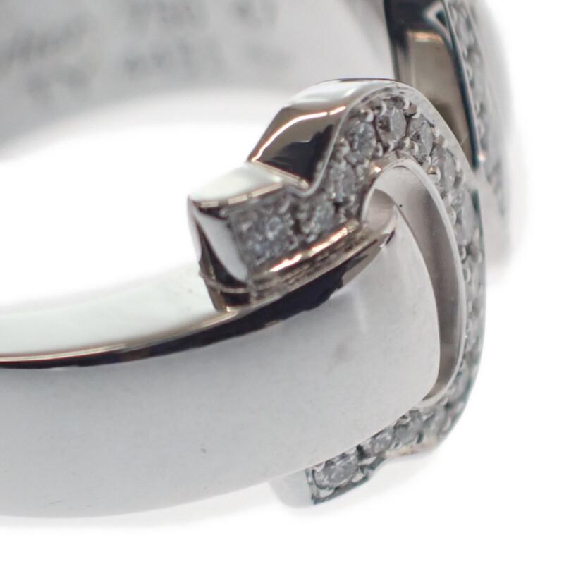 Cartier B4071047 #7(JP Size) Ring K18 White Gold/diamond Women