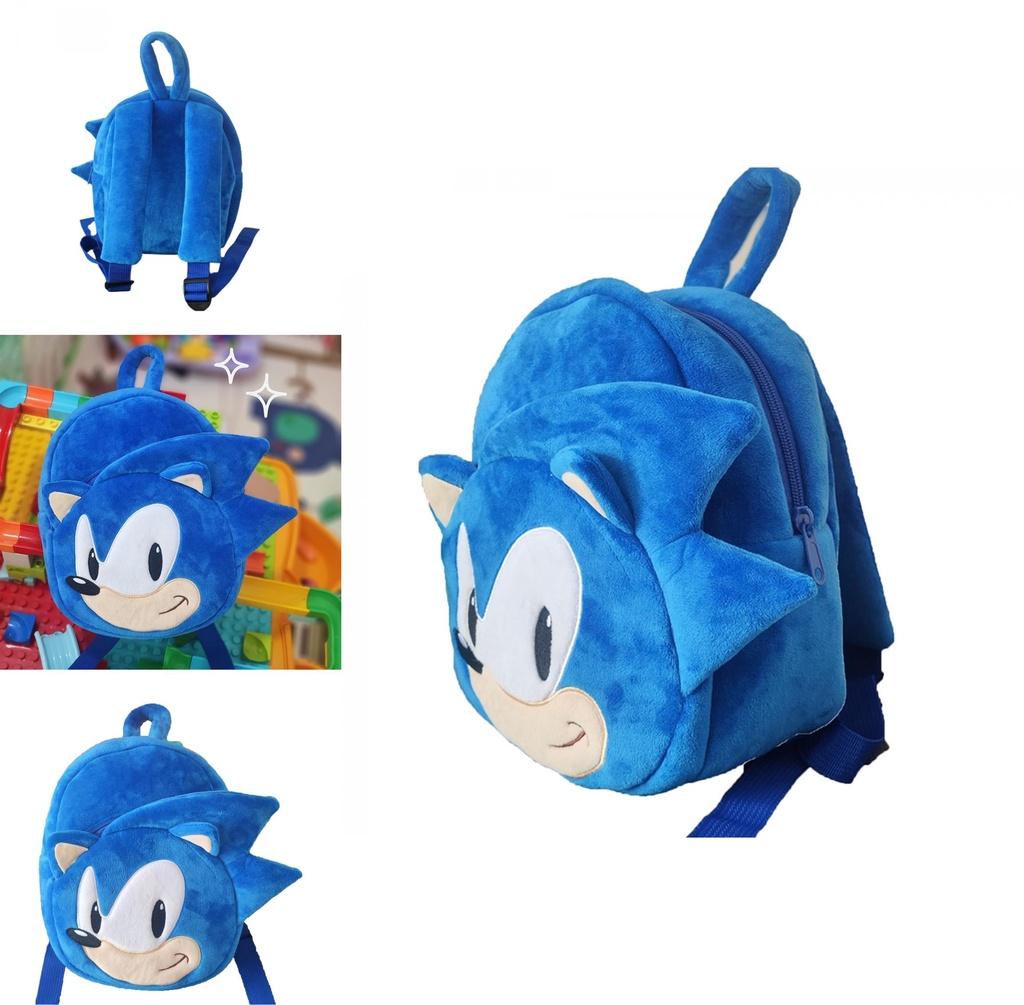 Supersonic Sonic Hedgehog Backpack Adorable Plush Schoolbag For Kids