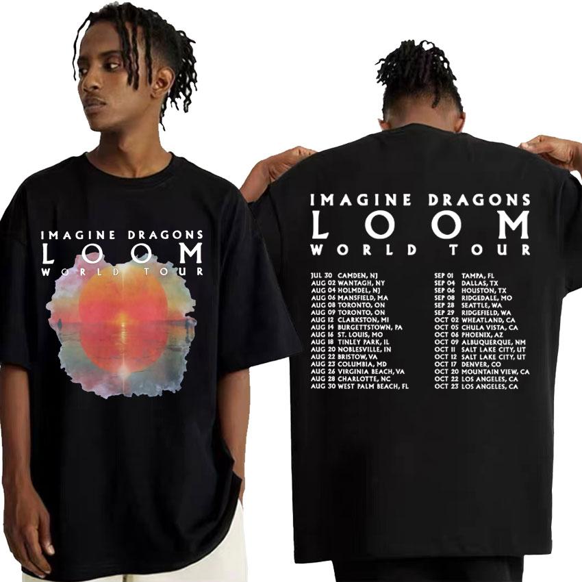Loom 2024 Tour T Shirt Imagine Concert Dragons 2024 New Album Tshirts Men Women Fashion Vintage Short Sleeve Tshirt Streetwear