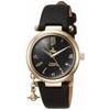 Vivienne Westwood Orb Heart Watch, Black Dial, Leather Strap, Quartz Movement, Women's