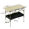 ZISIZ Outdoor Adjustable Foldable Egg Roll Table