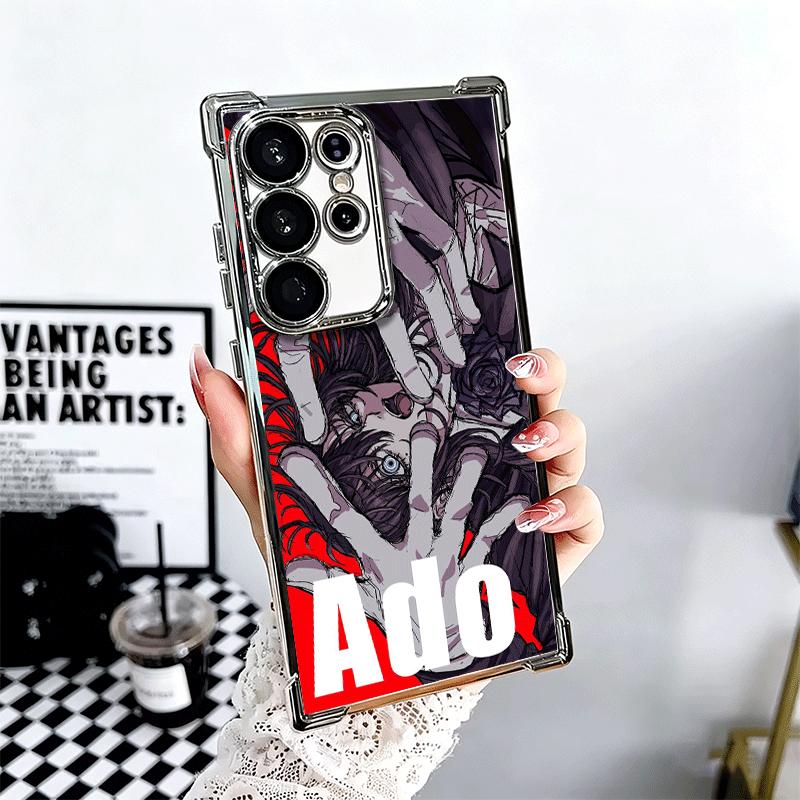 Ado Cartoon K-Kyogen X Uta Plating Phone Case For Samsung Galaxy S24 S25 FE S26 Edge S23 Ultra S22 S21 Plus S20 Anti-Fall Airaba