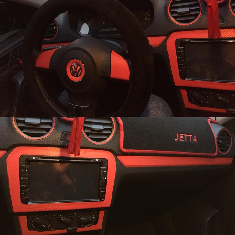 Applicable Carbon Fiber Gear Console Sticker for 2013-2019 Volkswagen Jetta Interior Modification.