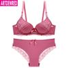 Women Sexy Plus Size Lace Underwear Sets Solid Comfortable Bra Panty Set Bra & Brief Sets