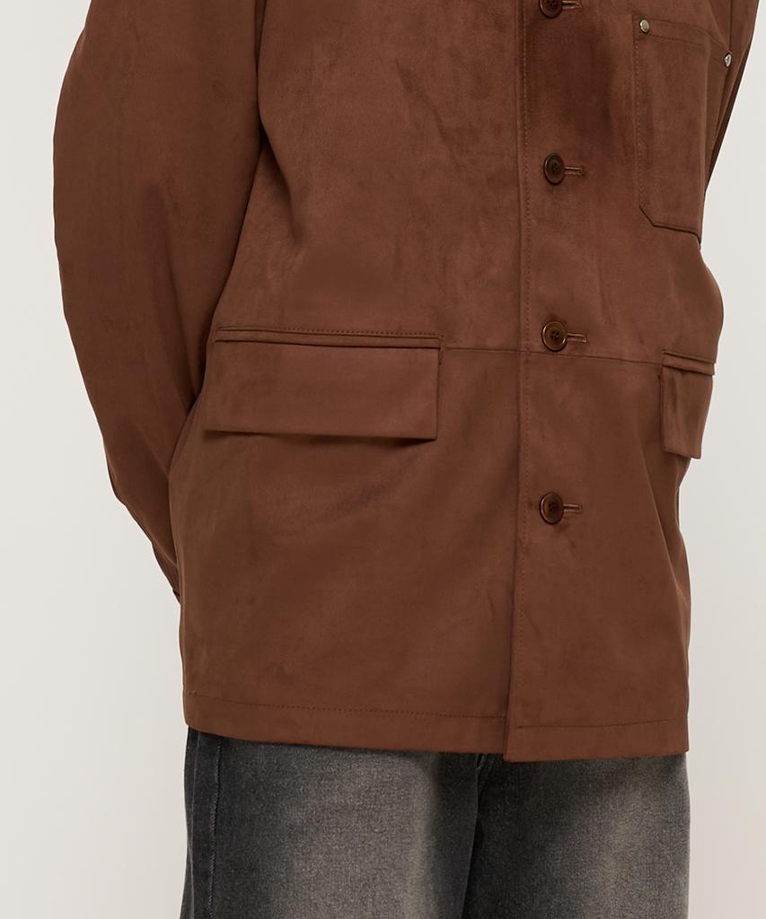 Cargobros Suede Semi-Half Jacket (Brown)