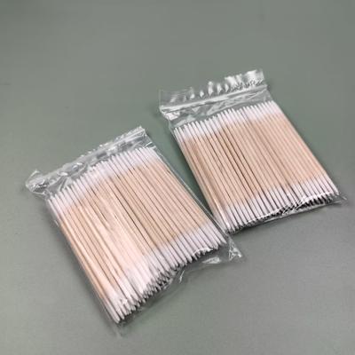 Ватная палочка с заостренным кончиком для маникюра, инструмент для нейл-арта, деревянная палочка с кончиком, длинная, 100/300 шт., кончик, полуперманентные вышитые ватные палочки