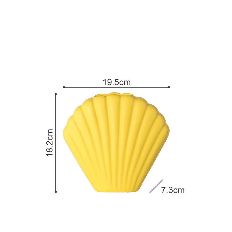 Nordic Art Shell Vase Creative Ceramic Vase Modern Minimalist Home Decor Accessories Modern Flower Vase for Wedding Decoration