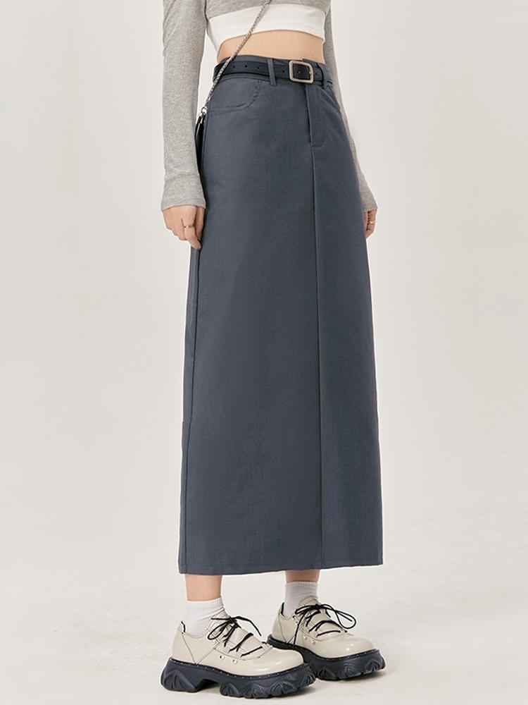 Женский разделенный костюм, юбки-миди, летняя тонкая трапециевидная юбка с высокой талией, женская элегантная повседневная офисная леди, корейский винтажный черный