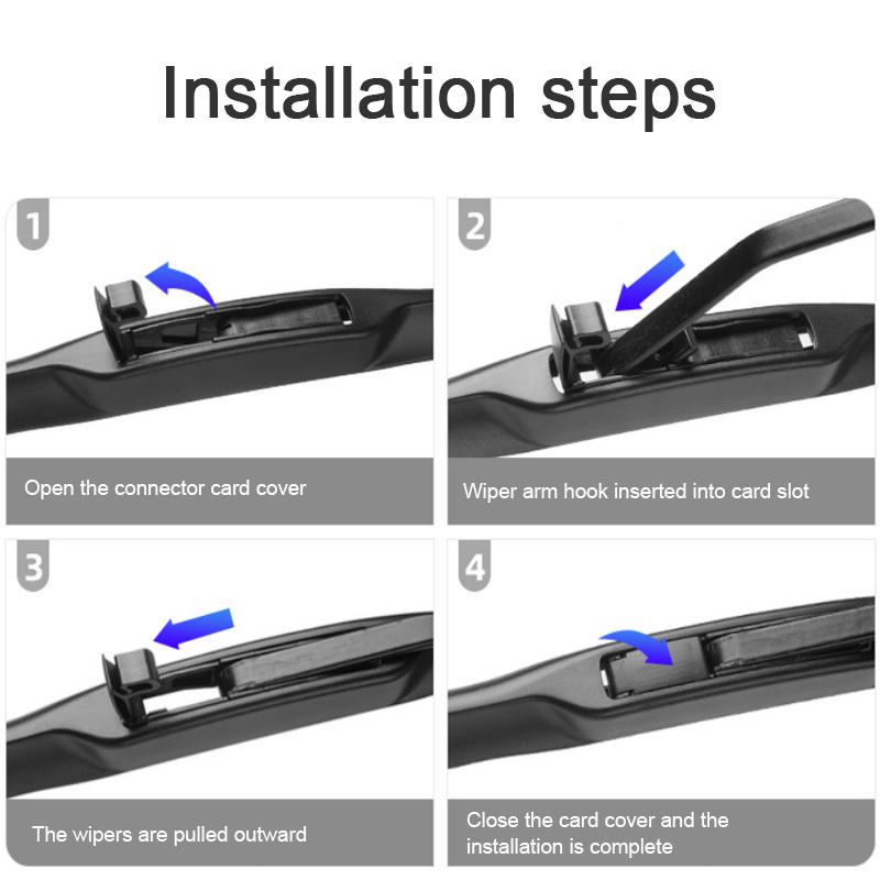 2шт автомобильные щетки стеклоочистителя для PEUGEOT 208 308 408 GT 408X 508 2008 3008 5008 E-208 E-308 E-508 E-2008 резина для лобового стекла