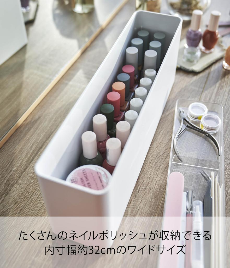 Yamazaki Jitsugyo чехол для хранения ногтей белый W33 xx Tosca большой емкости для хранения средств по уходу за ногтями хранение лака для ногтей 8064 (Ямадзаки) приблизительно. Д7.6