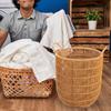 Плетеная тканевая корзина для белья, корзина для одеял и игрушек с ручками, декоративная плетеная