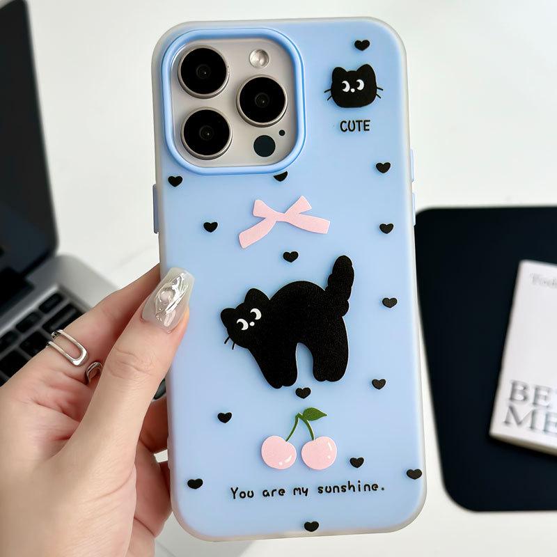 Чехол для iPhone Zhitai Apple 16 Pro - Совместим с iPhone 11/12/14/15 Pro Max - Мультяшный Желейный Чехол