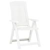VidaXL Garden Reclining Chairs 2 Pcs Plastic White