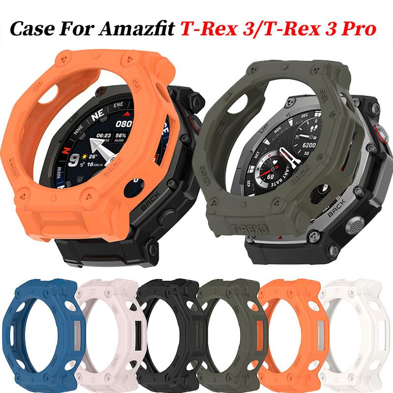 Защитный чехол из ТПУ для умных часов Amazfit T-rex 3, покрытие ремешка, мягкий силиконовый бампер для Trex 3Pro 48, защитный корпус, аксессуары