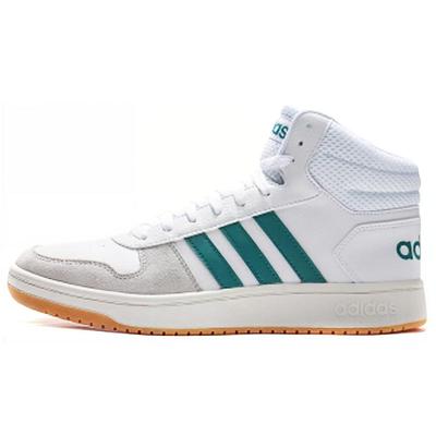 Кроссовки Hoops 2.0 Mid 'Бело-зеленые' EE7385