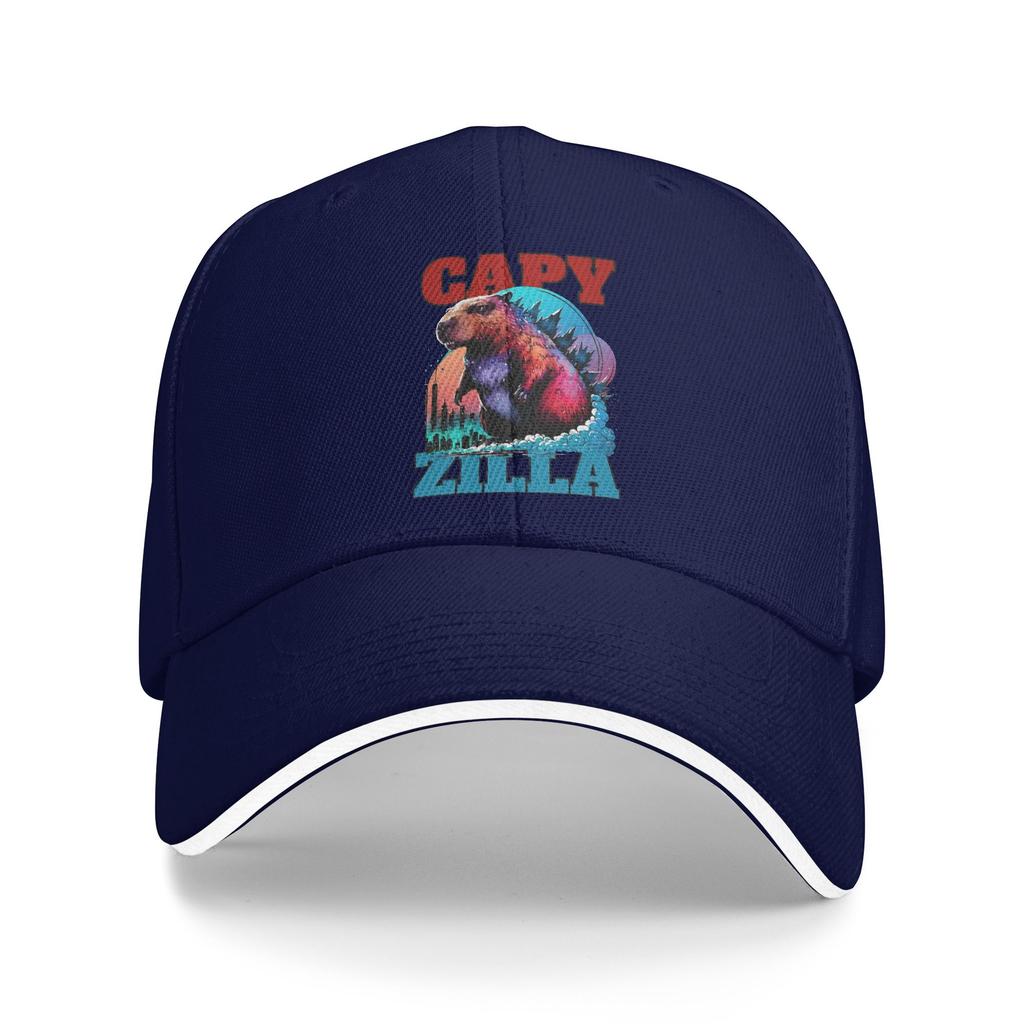 Capyzilla Capybara Baseball Cap Men Women Custom DIY Trucker Hat Summer Fitted Retro Hiking Fishing Hot Sale Baseball Caps