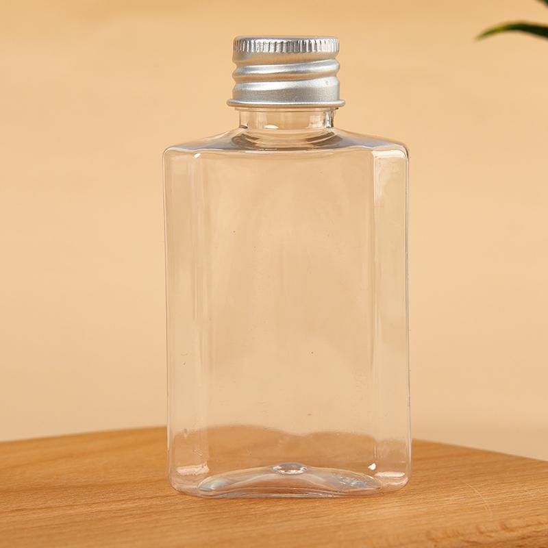 5/10Pcs 80Ml Empty Bottle Clear Pet With Aluminum Screw Cap And Plug Cosmetic Container Travel Portable Lotion Cream Clear Tube