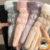 Милые перчатки с мягким сенсорным экраном женские зимние флисовые утолщенные теплые для велоспорта альпинизма катания на лыжах плюшевые хлопковые водонепроницаемые перчатки
