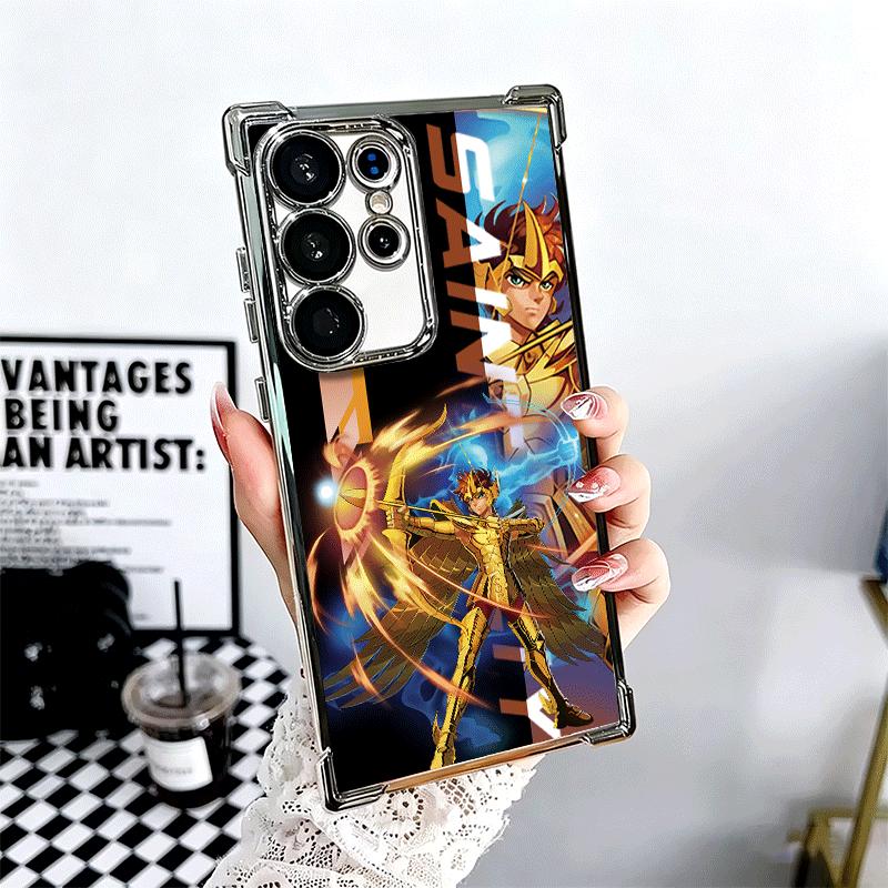 Аниме S-Saint S-Seiya Покрытие Чехол для телефона Для Samsung Galaxy S24 S25 FE S26 Edge S23 Ultra S22 S21 Plus S20 Противоударный Подушка безопасности Чехол