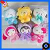@Милая мини-брелок Sanrio Плюшевая кукла Куроми Брелок Плюшевая Хелло Китти Брелки Синнаморол Подвеска для сумки Игрушка Подарок