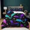 3D Skull Bedding Set Halloween Bats Duvet Cover Skull Polyester Comforter Cover Set Double King Queen Kids Polyester Quilt Cover