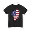 Buy Greenland Shirt, Greenland Map American Flag Women Men T-Shirt