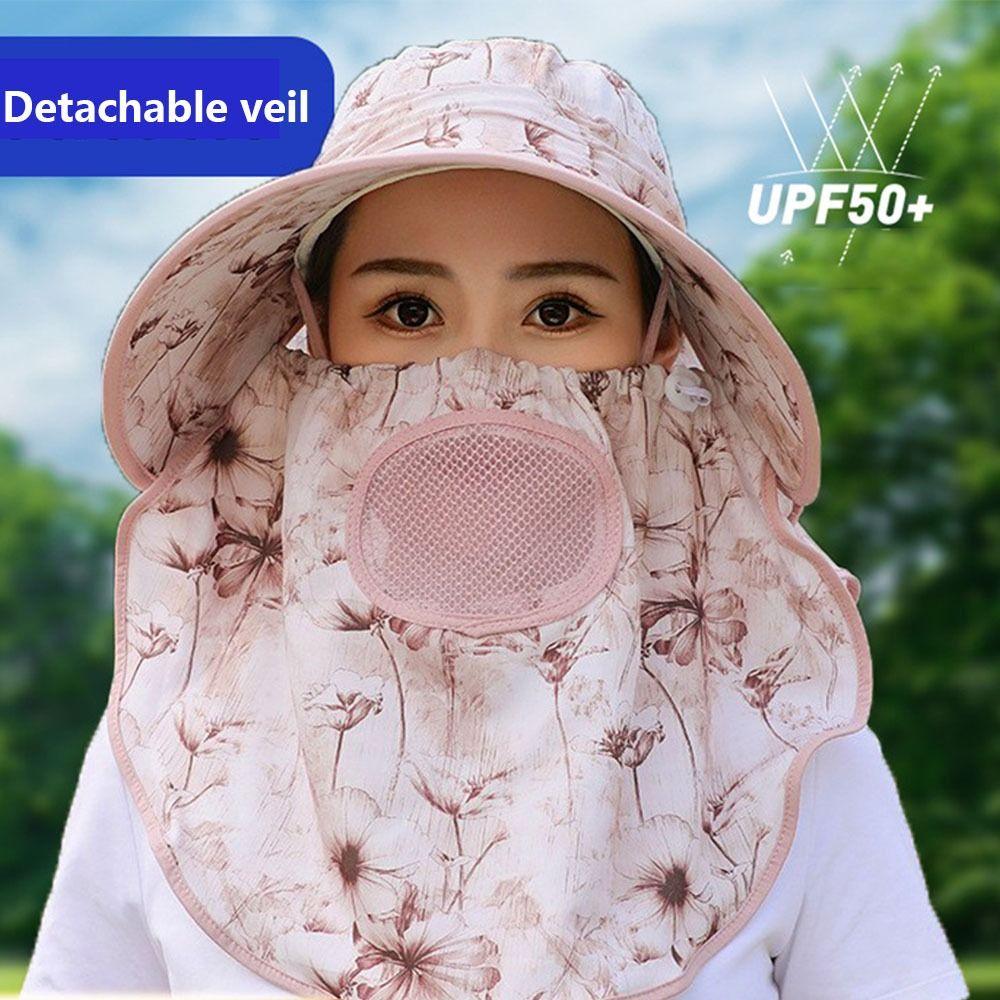 Face Neck Omnibearing Picking Tea Hat Breathable Mesh Sunscreen Hat Creative Women Sun Hat Riding