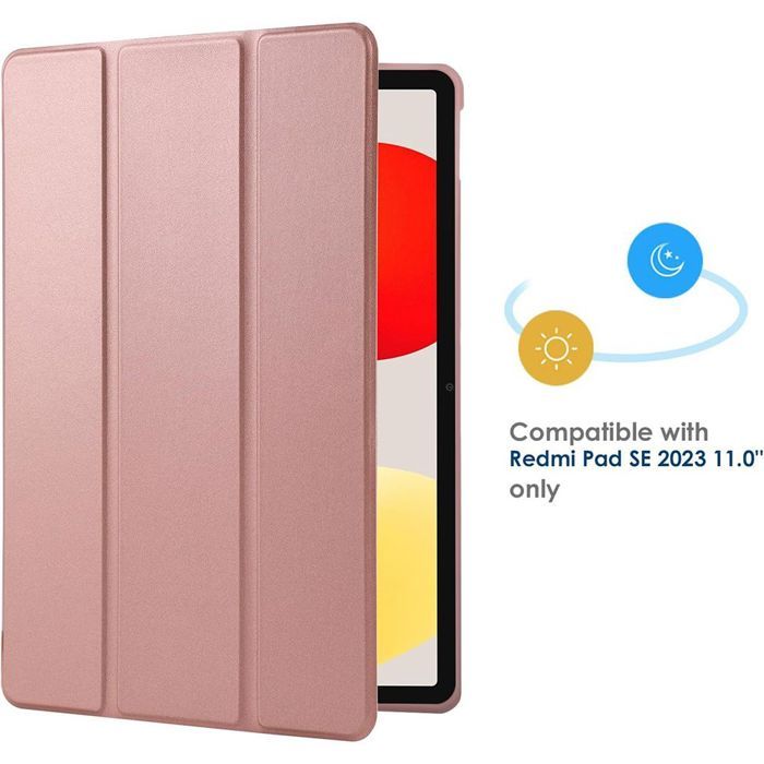 Чехол для Xiaomi Redmi Pad SE - Розовый - Тонкая защита - Встроенная подставка - Совместим с 11 дюймами