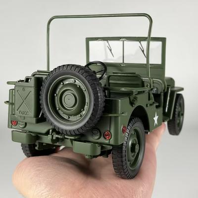1:18 Willys GP Тактический Военный Внедорожник Джип Металлический Литой Модель Автомобиля Украшение для Дома и Рабочего Стола Компьютера Праздничная Игрушка