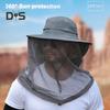 Шляпа с москитной сеткой для мужчин и женщин с широкими полями, защита от солнца, панама с вуалью, защита от насекомых для рыбалки, пешего туризма