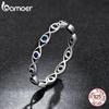 Bamoer 925 Sterling Silver Blue Zircon Demon Eye Element Size 6,7,8 Rings for Women Vintage Fine Jewelry