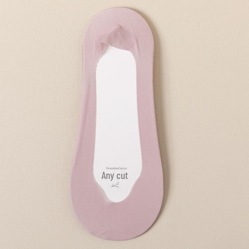 Женские ультратонкие нескользящие летние носки-лодочки: Чистый хлопок, мелкий, с надежной пяткой, подходит для высоких каблуков