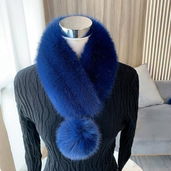 Faux Fox Fur Scarf Autumn Winter Warm Ladies Faux Fur Collar Shawl Neck Wrap Collar