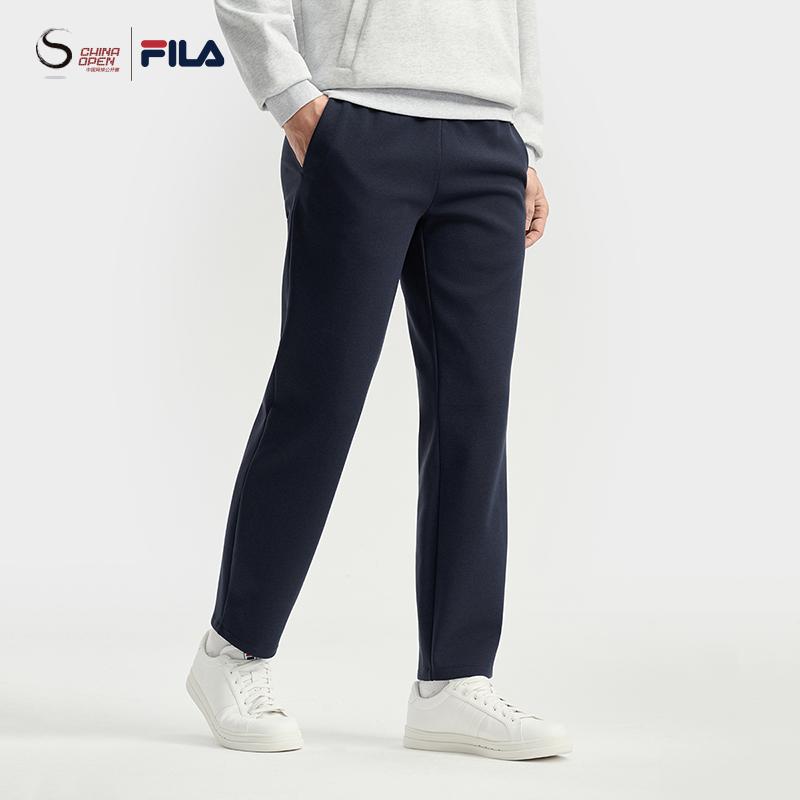 Fila Теннис Классический Простой Повседневный Универсальный Флис Вязаные Спортивные Штаны Мужские низ Небесно-голубой A11M543615FBU