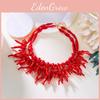 Fashion Coral Pendant Necklace With Resin And Electroplating For Women