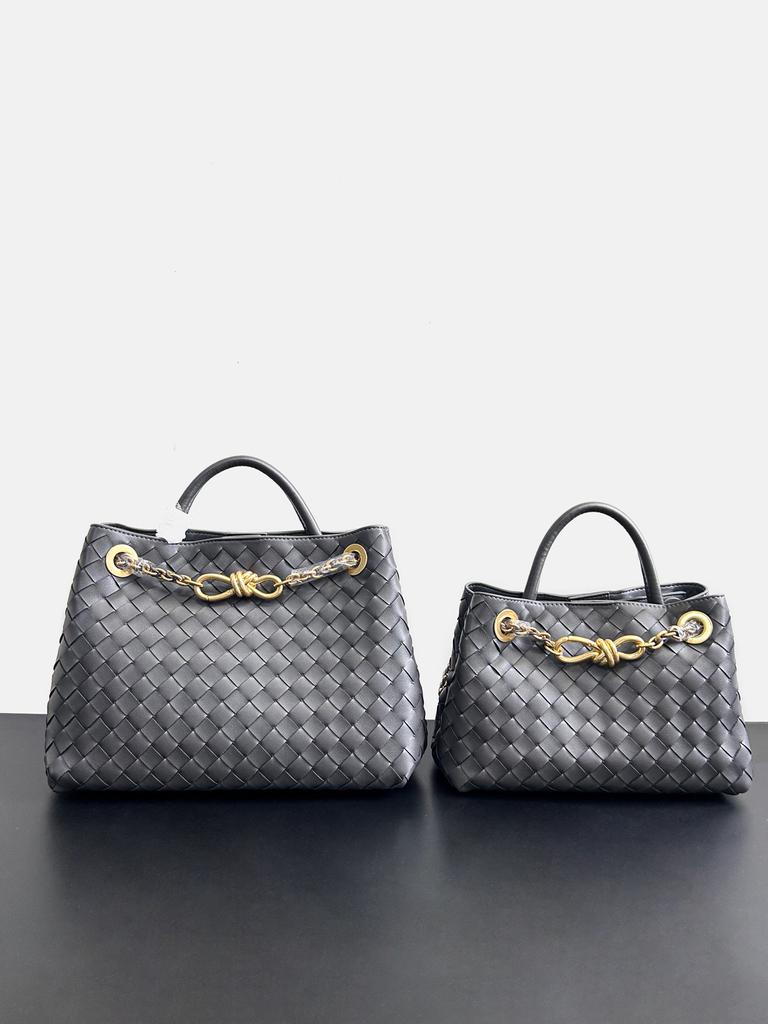 New Woven Bow Large Capacity Leather Shoulder Bag For Women Single Shoulder Diagonal Cross Handbag