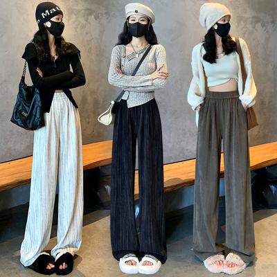 Осенне-зимняя новая женская одежда из хлопка и ворса в стиле ретро, свободные повседневные брюки