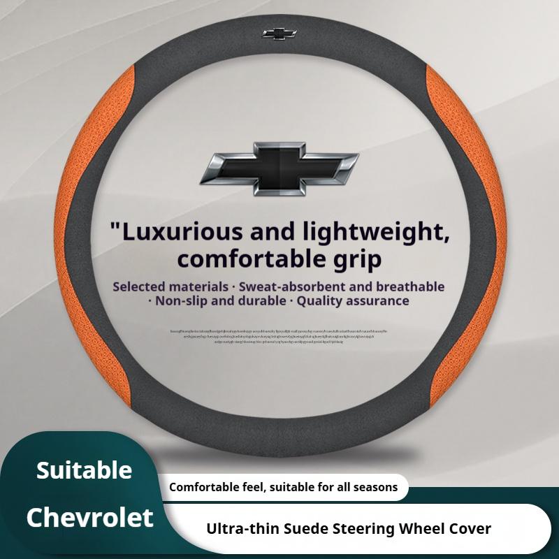 AABHK1 Leather Car Steering Wheel Cover for Chevrolet Chevy Malibu Spark tracker Cruze Sonic Camaro Equinox Volt Seeker Accessories