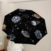 1pc Solar System Planets Space Artwork Umbrella with Plastic Handle,Suitable for All Seasons Home Travel Outdoor UmbrellaDD016