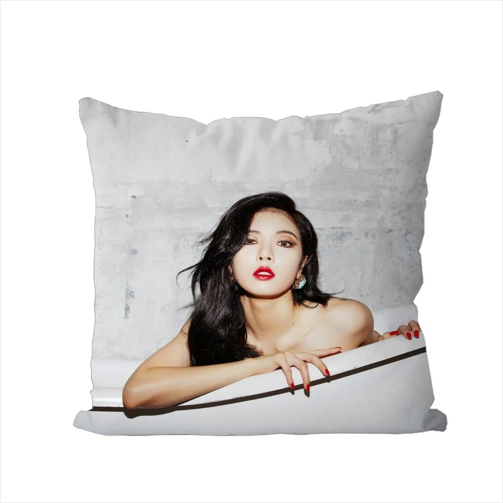 Singer Kim Hyun A Pillow Case For Car Sofa Decorative Home Doublesided Print Plush Square Throw Pillow Cushion Cover