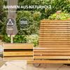 Outdoor Rocking Chair w/ Slatted Seat. Wooden Rocking Chair. 130cm x 60cm x 60cm. Light Brown