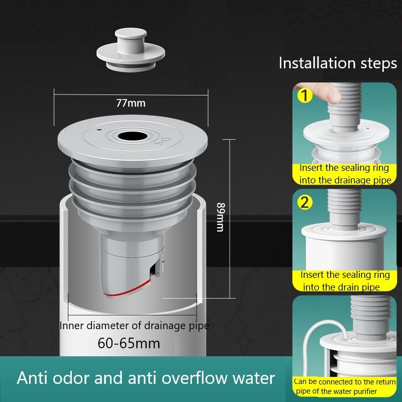 7-слойный улучшенный силиконовый слив канализационной трубы уплотнительное кольцо защита от запаха водонепроницаемая уплотнительная пробка 53x78мм 64x73мм для умывальников