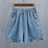 Large Sizes 5XL Women Summer Fashion High Waist Denim Shorts Pants Wide Leg All-match Casual Jean Shorts