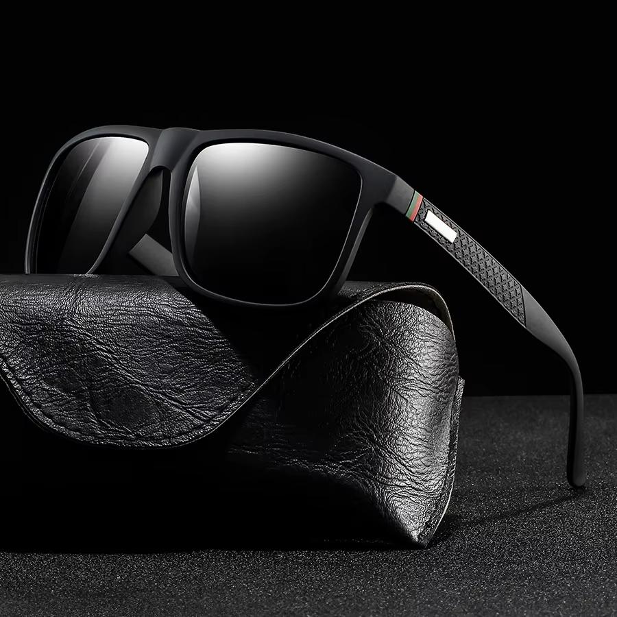 Модные винтажные квадратные поляризованные солнцезащитные очки для мужчин и женщин, роскошные брендовые дизайнерские мужские солнцезащитные очки для вождения, рыбалки, очки UV400 для мужчин