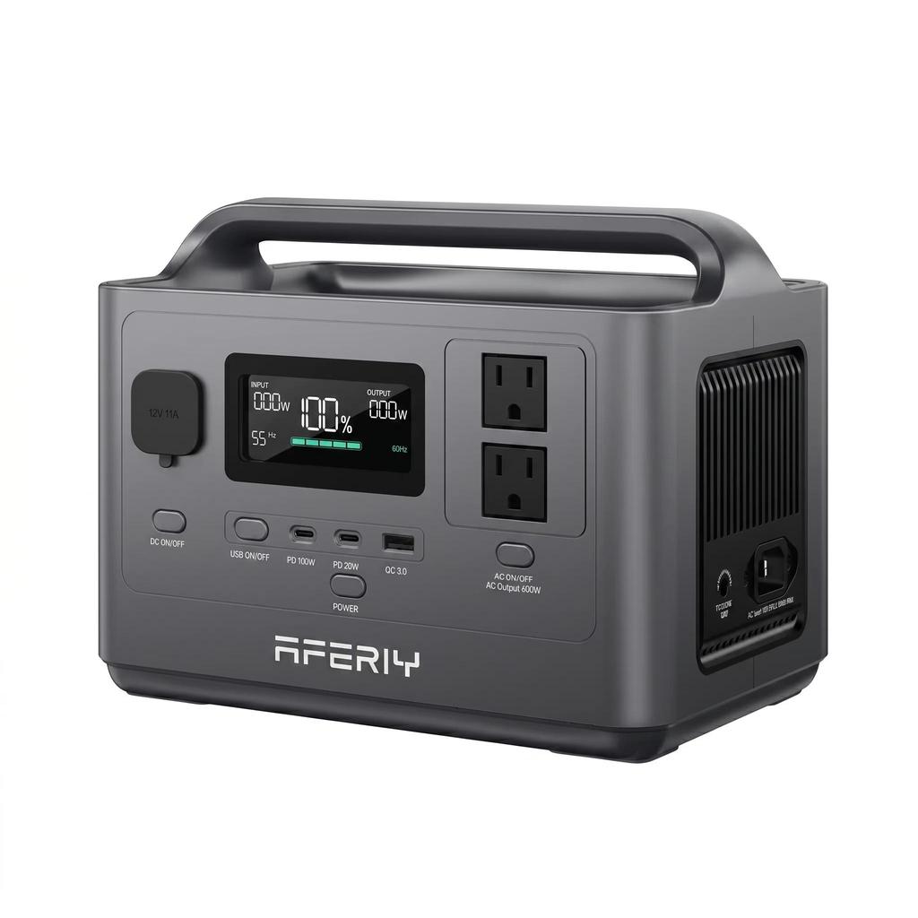 Aferiy P040 400 Вт 256 Втч Портативная электростанция - Внешний аккумулятор LiFePO₄, ИБП 10 мс, Быстрая зарядка, Компактная и легкая для кемпинга